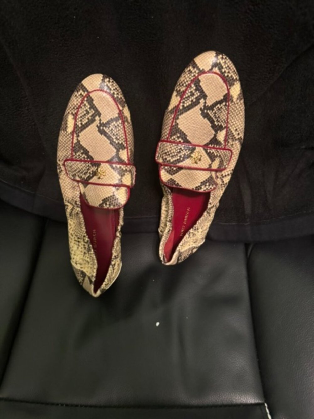 Tory Burch Snakeskin Ballet Loafers